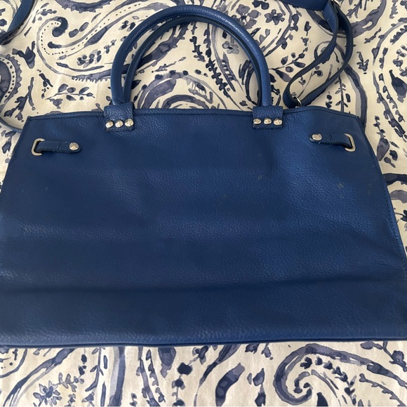 Vittoria Pacini Italian Electric Blue Calf Leather Satchel - Picture 9 of 9